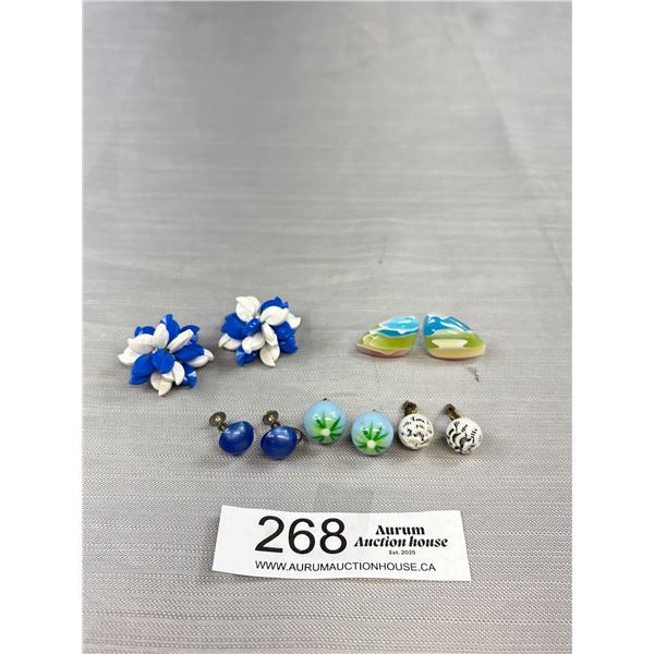 Fun Vintage Assorted Lucite Earring Lot