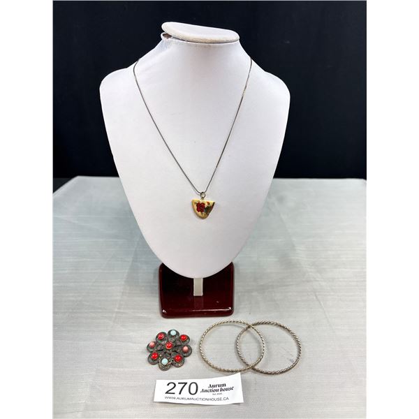 Vintage Silver Jewelry Lot Antique