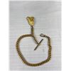 Image 3 : Antique Victorian Gold Tone Nugget Watch Chain Heavy