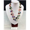 Image 1 : Vintage Genuine Stone Necklace Assorted Amethyst Turquoise Onyx Etc. Very Pretty
