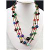 Image 2 : Vintage Genuine Stone Necklace Assorted Amethyst Turquoise Onyx Etc. Very Pretty