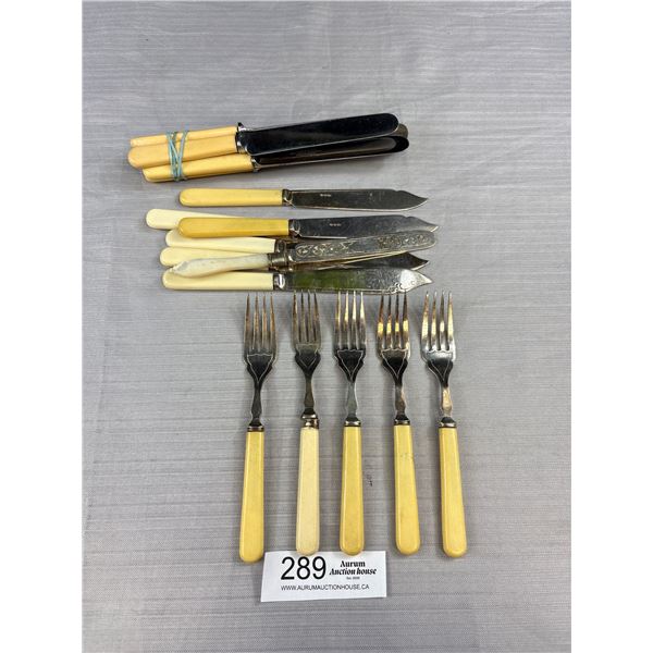 Nice Vintage Fish Cutlery Set Etc