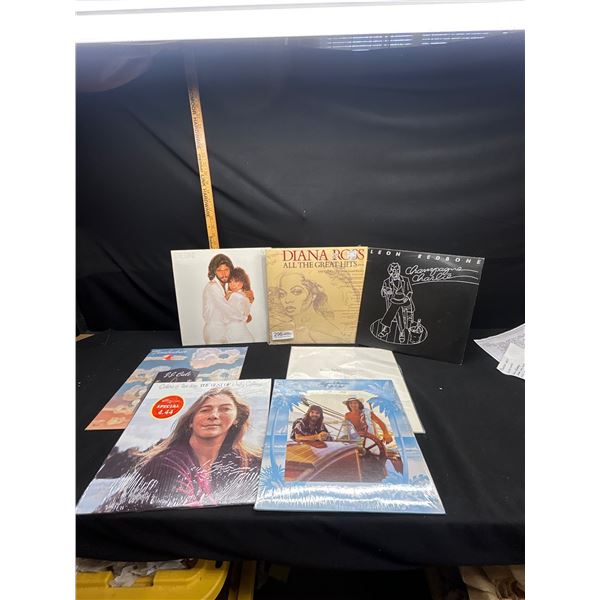 Lot of 7 Vintage Records Diana Ross, Leon, Redbone, Etc