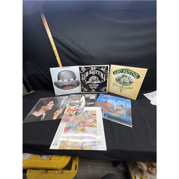 Lot of 7 Vintage Records Al Stewart, Leo Kottke, Etc. Nice Artwork on Covers