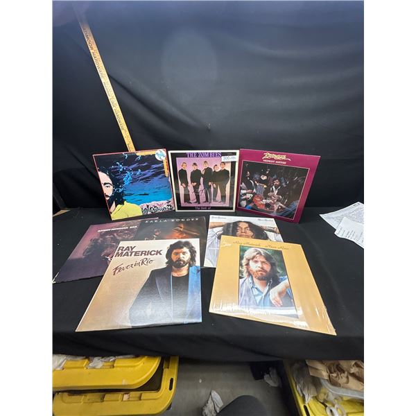 Lot of 8 Vintage Records The Zombies, Ray Materick, Etc