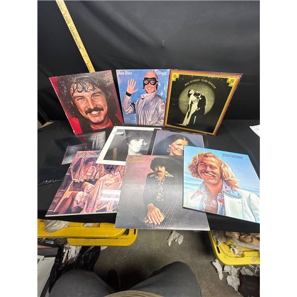 Lot of 9 Older Records Linda Ronstadt, Boz Scaggs, Etc