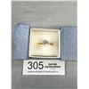 Image 1 : Vintage Solitaire Diamante Ring Marked 18KGP