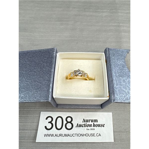 Vintage Engagement Ring Marked 18K GP