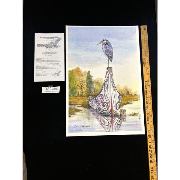 Nice West Coast Native 13" x 19" Print by Sue Coleman with Paperwork