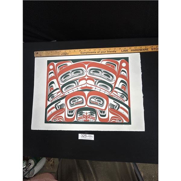 22" x 15" Signed West Coast Native Numbered Print Roger Purdue 1995