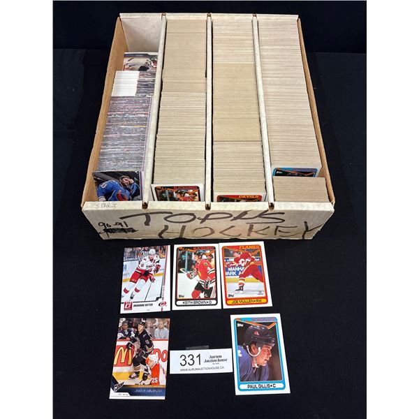 Large Box of NHL Trading Cards 1989 Topps Etc