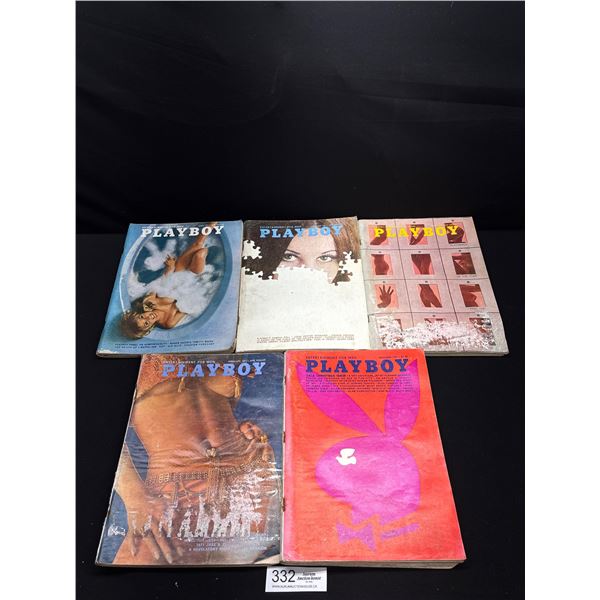 Lot of 5 1971 Playboy Magazines