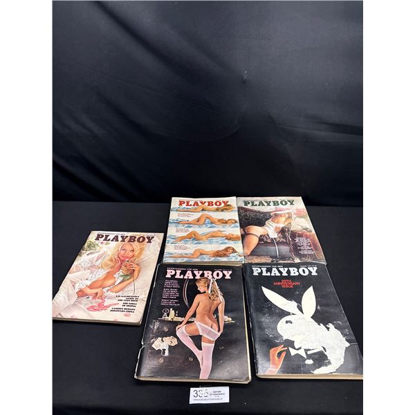 Lot of 5 1974 Playboy Magazines
