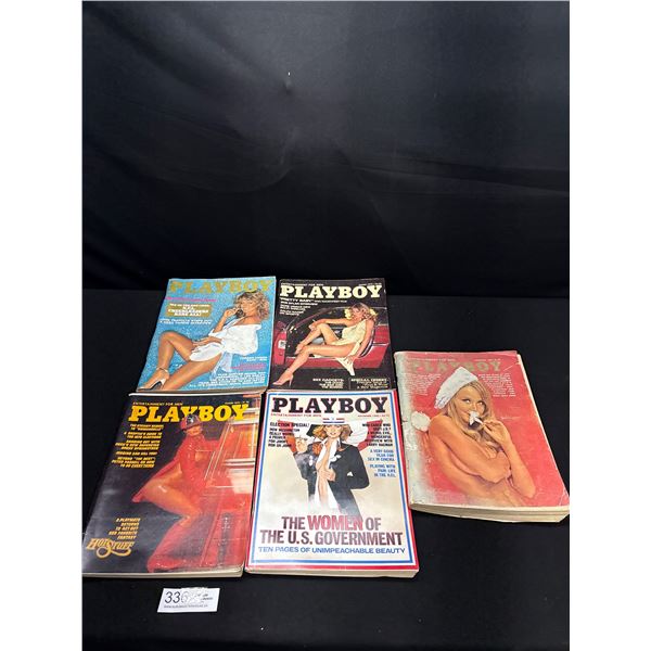 Lot of 5 Vintage Playboy Magazines From 1970-1980