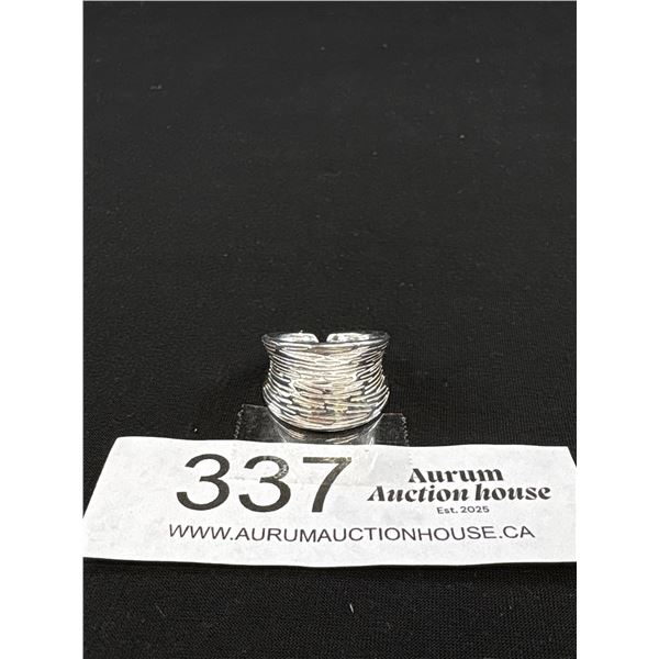 Sterling Silver Ring Band, Marked S925, Size 7
