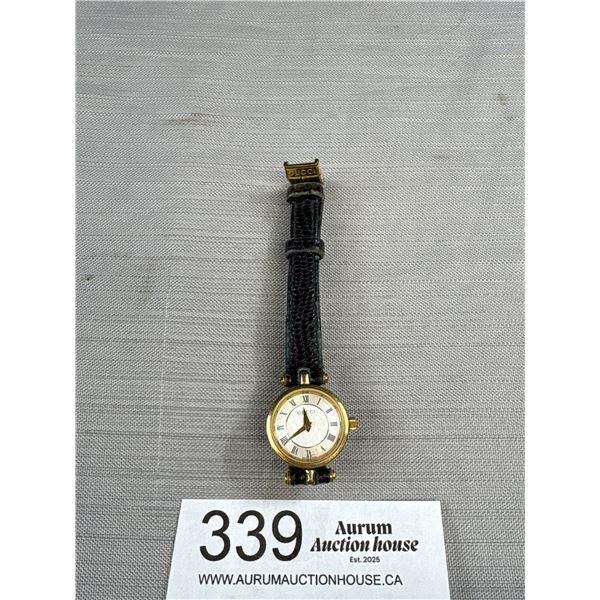 Ladies Gucci Watch, Swiss Made, Quartz Battery Required, Crystal Missing
