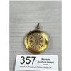 Image 1 : Vintage Hinged Picture Locket Pendant, 1 1/2" Diam.