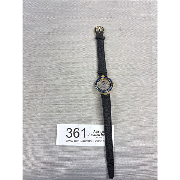 Gold Ladies Quartz Watch, JP Jins Players Marked 22K Gold Plated, 4481-16889 Battery Required