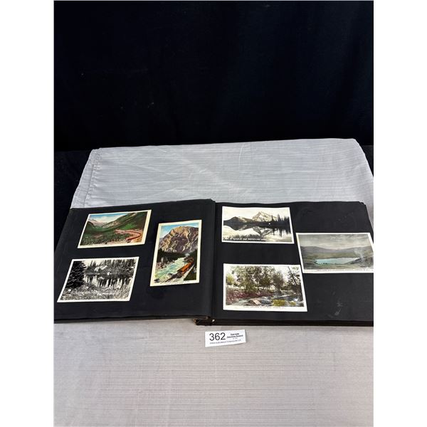 Large Binder Full of Postcards Black and White Some From Canada Most From United States