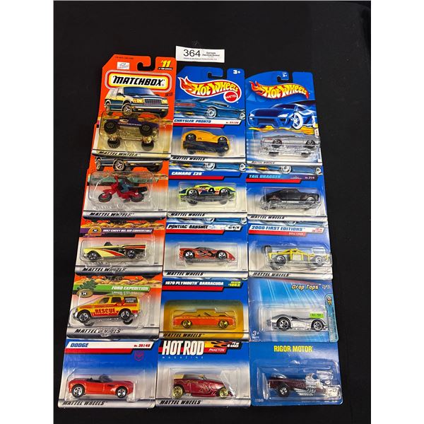 Lot of 15 Hot Wheels and Matchbox in Package