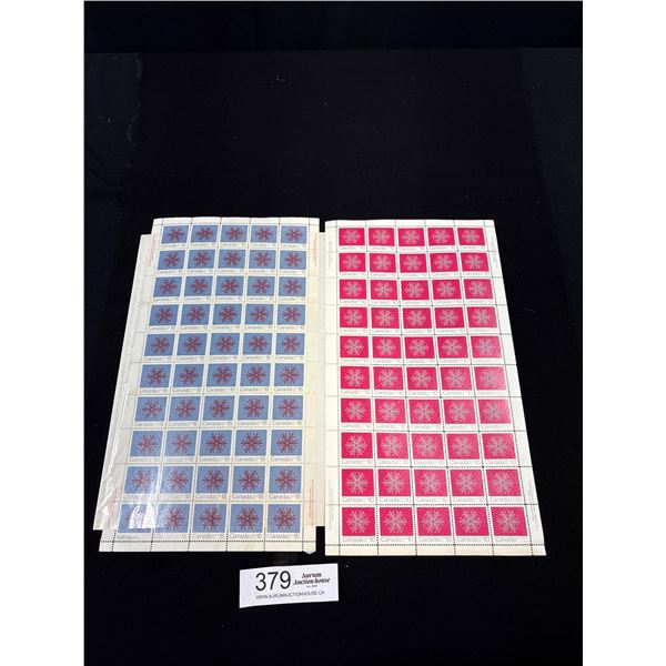 2 Full Sheets of 1971? Canadian Xmas Stamps