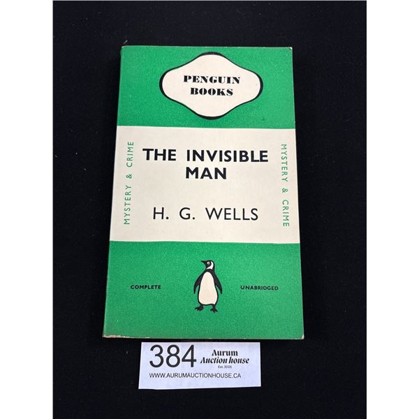 1939 Copy of H.G. Wells The Invisible Man (Near Mint Cond.)