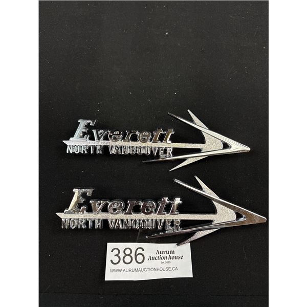 Pair of 1950's Everett Motors Car Decals (North Vancouver)