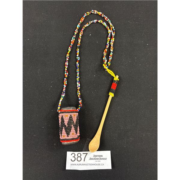 A Shaman's Beadwork Potion Necklace