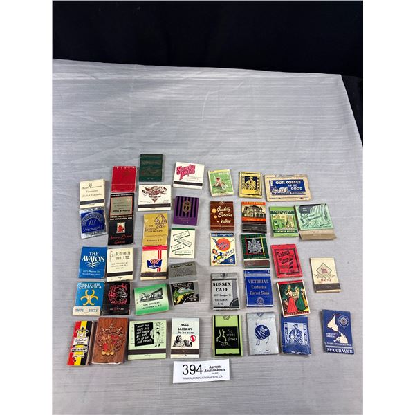 16 Victoria B.C. Vintage Matchbook Covers + 2 Early Steamship & Approx. 21 Vancouver + B.C. Matchboo