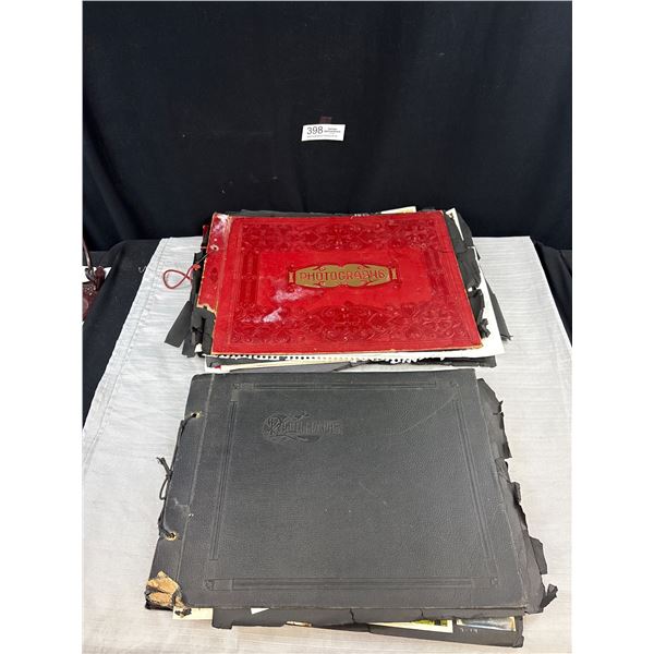 2 Large Antique Photo Albums and Scrapbook