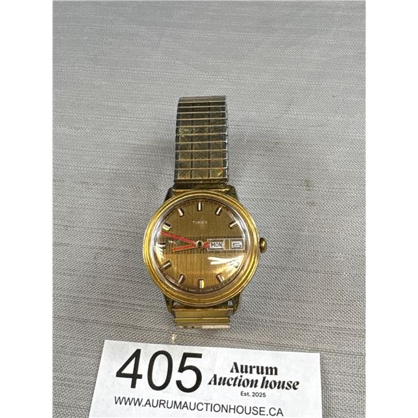 Very Nice Vintage Retro Manual Wind Timex Men's Watch Working!