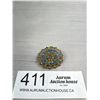 Image 1 : Antique Victorian Brooch Forget Me Not Enamel Flowers c.1900