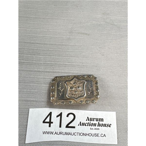 Antique Victorian c.1800's Sterling Silver Brooch Excellent True Victorian