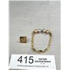 Image 1 : Tri-Colour Gold Bracelet Signed Birks Gold Pin