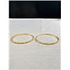 Image 2 : 2 Beautiful 18k Gold Plated Matching Bangles 2 3/8" Diameter Unmarked