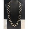 Image 2 : Heavy + Extreme Length Silver Tone Link Necklace, 30" Length