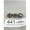 Image 1 : 3 Vintage Silver Rings, One Set w/ Lindy Star Sapphire Stone
