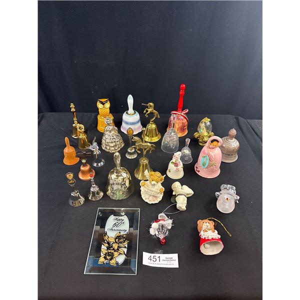 Large Lot of Vintage Collectible Bells
