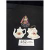 Image 1 : 2 Vintage Royal Albert Old Country Rose Porcelain Christmas Tree Decorations +  Decorative Bell