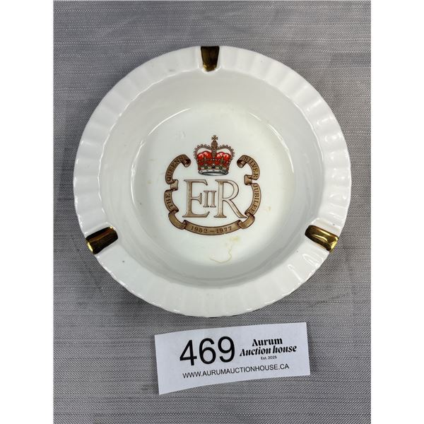 Vintage English Fine China ER Queens Silver Jubilee 1952-1977 Ashtray