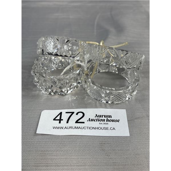 4 Crystal Napkin Rings