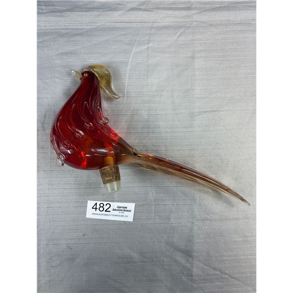 Vintage Murano Glass Rooster Bottle Stopper