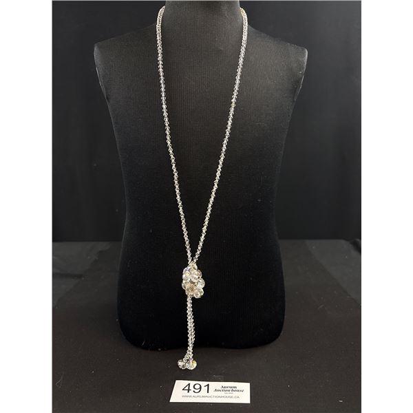 Beautiful Crystal Beads Necklace w/ Tassels