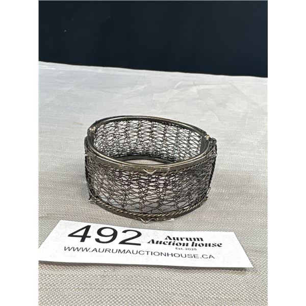 Hand Crafted Antique Hinged Bangle