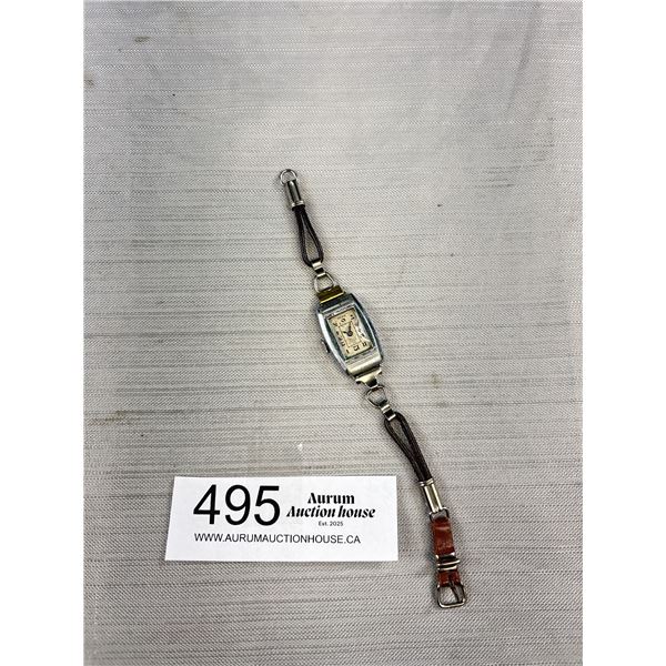 Antique 1930 Art Deco Mechanical Watch Swiss, Bremen Manual Wind Up Working