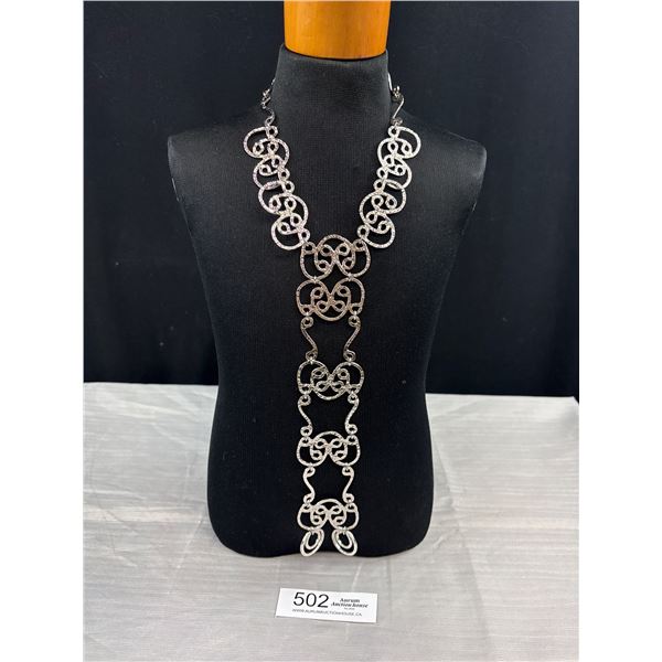 Silver Plated Links Choker Necklace
