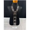 Image 1 : Silver Plated Links Choker Necklace