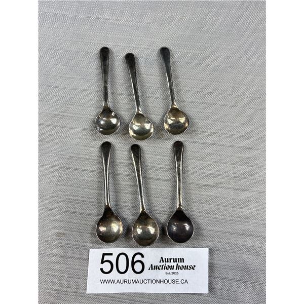 6 Vintage Silver Salt Spoons Marked E.P.N.S Made in England