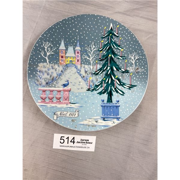 Haviland Limoges France Porcelain Plate Noel 1971 Rare Marked Made Exclusively For Sale in Great Bri