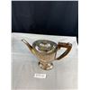 Image 2 : Antique Silver Coffee Pot w/ Lid  + Wood Handle, Marked W.A.R. E.P.N.S Silver Soldered 034 Haddon Pl